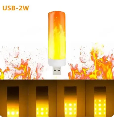 Lâmpada LED com Efeito de Chama Decozy – Encaixes E26 / E27 / E14 / B22, 85–265V, 12W – Emulação de Chama Tremulante para Decoração