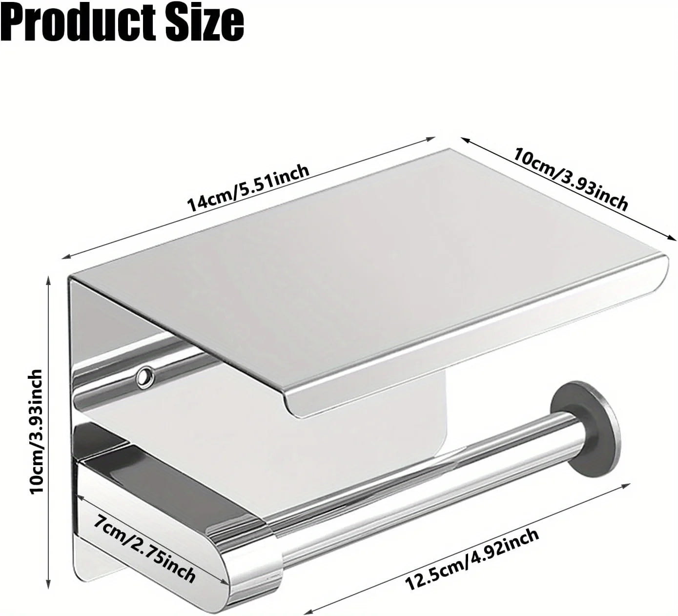 Porta-Papel Higiênico em Aço Inoxidável com Prateleira: Elegância, Resistência e Funcionalidade