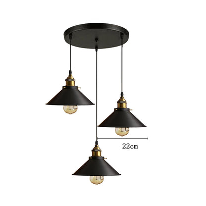 Luminária Pendente Vintage Estilo Loft Retrô – Lustre Industrial Edison com Base E27 para Sala de Estar