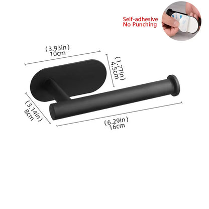 Suporte de Papel Higiênico Preto e Dourado – Funcionalidade, Estilo e Conforto no Seu Banheiro