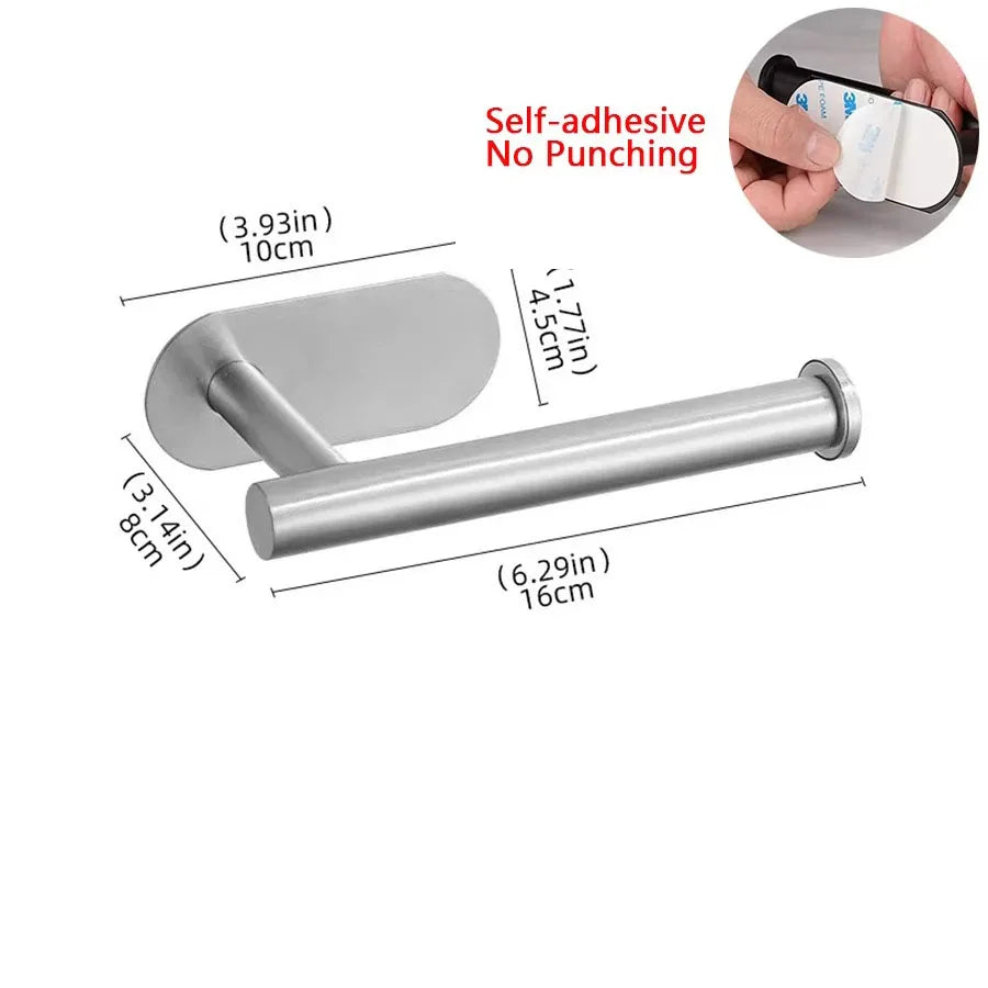 Suporte de Papel Higiênico Preto e Dourado – Funcionalidade, Estilo e Conforto no Seu Banheiro