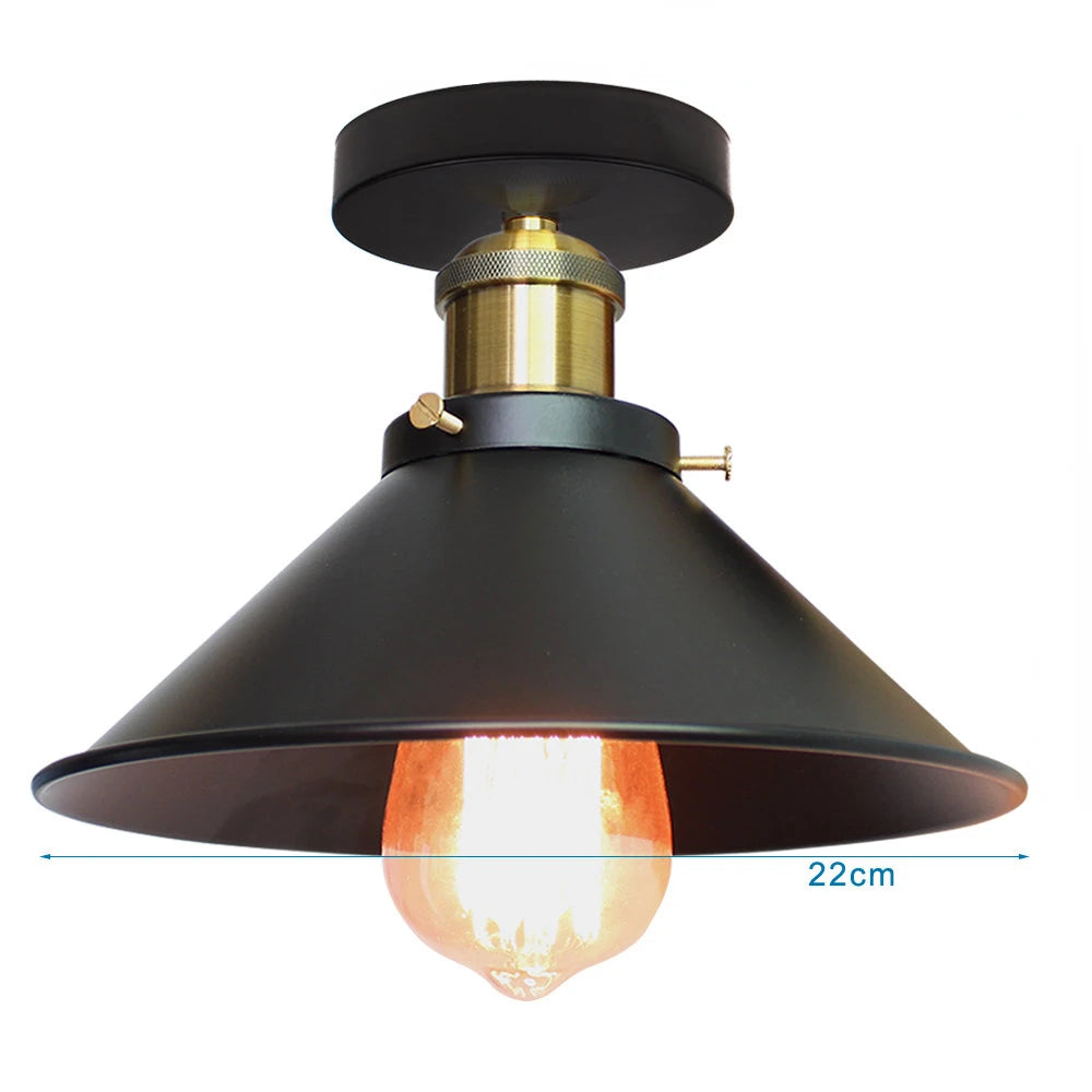 Luminária Pendente Vintage Estilo Loft Retrô – Lustre Industrial Edison com Base E27 para Sala de Estar
