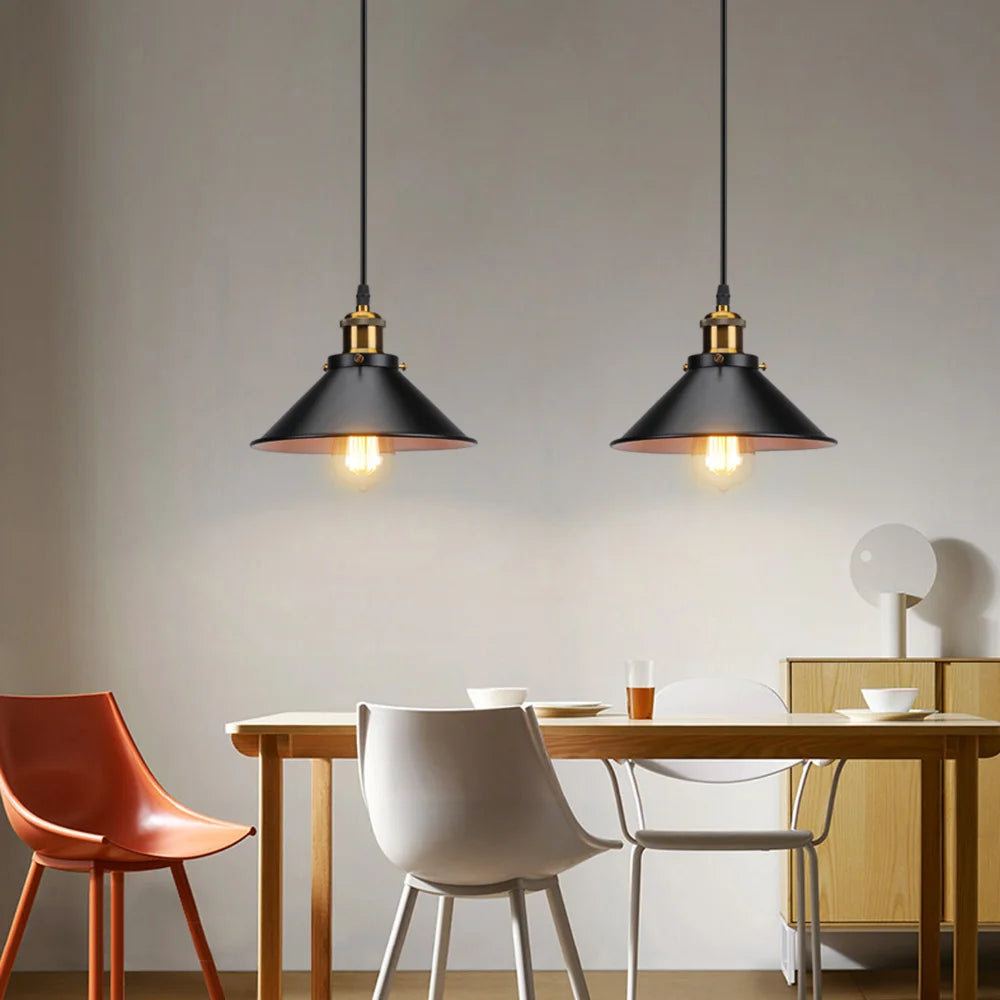 Luminária Pendente Vintage Estilo Loft Retrô – Lustre Industrial Edison com Base E27 para Sala de Estar