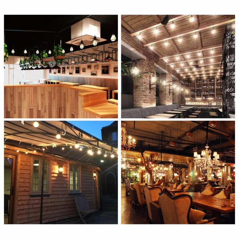 Lampadas de LED Estilo Retrô Vintage Filamento Decozy, Acabamento em Vidro