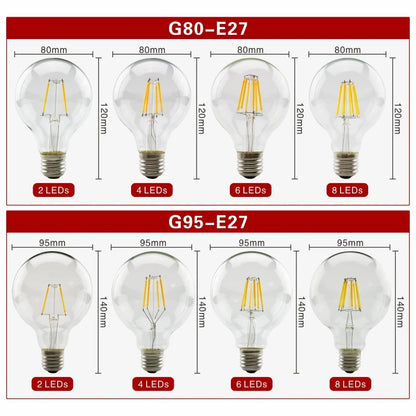 Lampadas de LED Estilo Retrô Vintage Filamento Decozy, Acabamento em Vidro