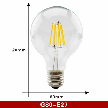 Lampadas de LED Estilo Retrô Vintage Filamento Decozy, Acabamento em Vidro