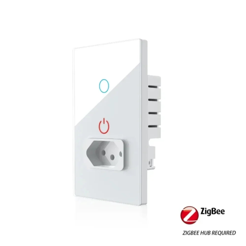 Interruptor Smart Wi-Fi Zigbee com Tomada Melery – Touch Screen, Tuya, Alexa e Google Home