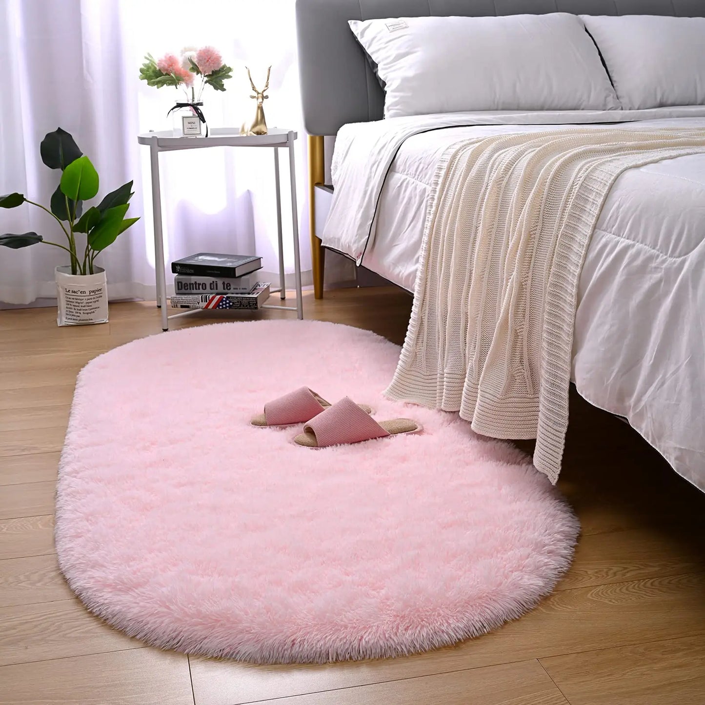 Tapete Felpudo Oval Decozy – Conforto, Elegância e Aconchego para Quarto e Sala