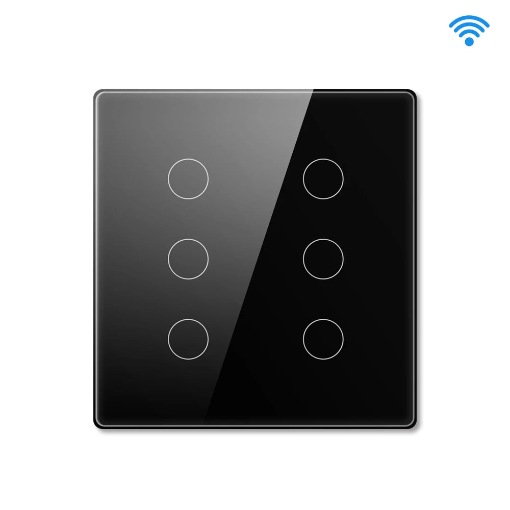 Interruptor Smart Wi-Fi Avatto 6 Botões – Touch em Vidro Temperado, Compatível com Alexa, Google Home e Tuya