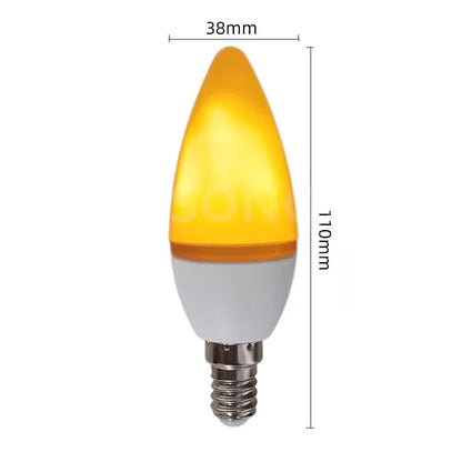 Lâmpada LED com Efeito de Chama Decozy – Encaixes E26 / E27 / E14 / B22, 85–265V, 12W – Emulação de Chama Tremulante para Decoração