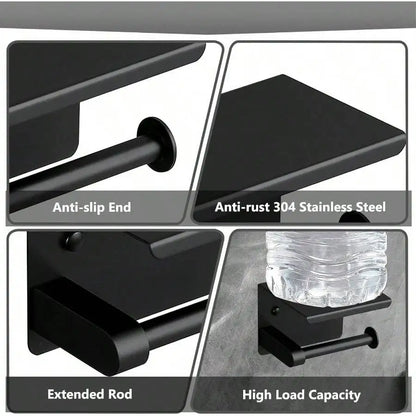 Porta-Papel Higiênico em Aço Inoxidável com Prateleira: Elegância, Resistência e Funcionalidade