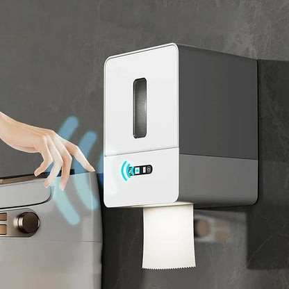 Porta-Lenços Inteligente com Sensor de Indução – Dispensador Automático de Papel Higiênico