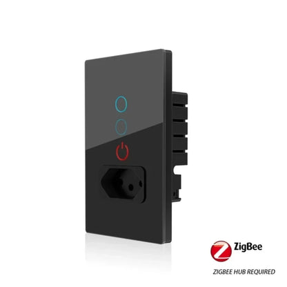 Interruptor Smart Wi-Fi Zigbee com Tomada Melery – Touch Screen, Tuya, Alexa e Google Home