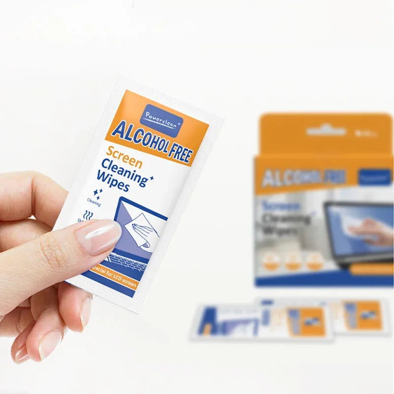 Lenços Umedecidos para Limpeza de Telas – Toalhas Sem Álcool para TV, Celular e Notebook