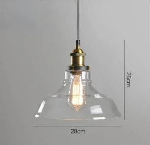Luminárias Pendente Vidro Âmbar Retrô – Design Industrial Moderno
