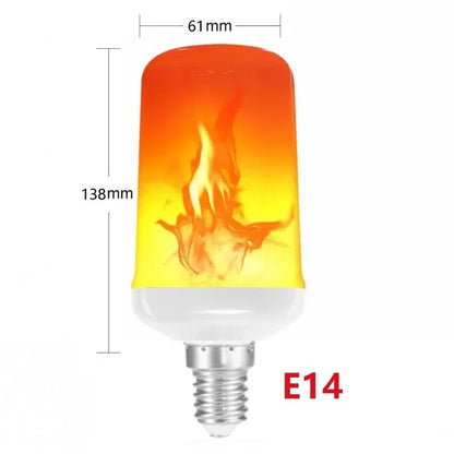 Lâmpada LED com Efeito de Chama Decozy – Encaixes E26 / E27 / E14 / B22, 85–265V, 12W – Emulação de Chama Tremulante para Decoração