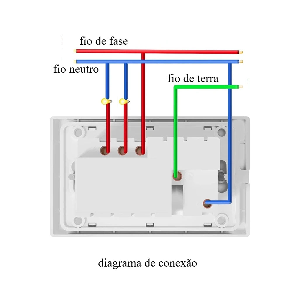 Interruptor Smart Wi-Fi Zigbee com Tomada Melery – Touch Screen, Tuya, Alexa e Google Home