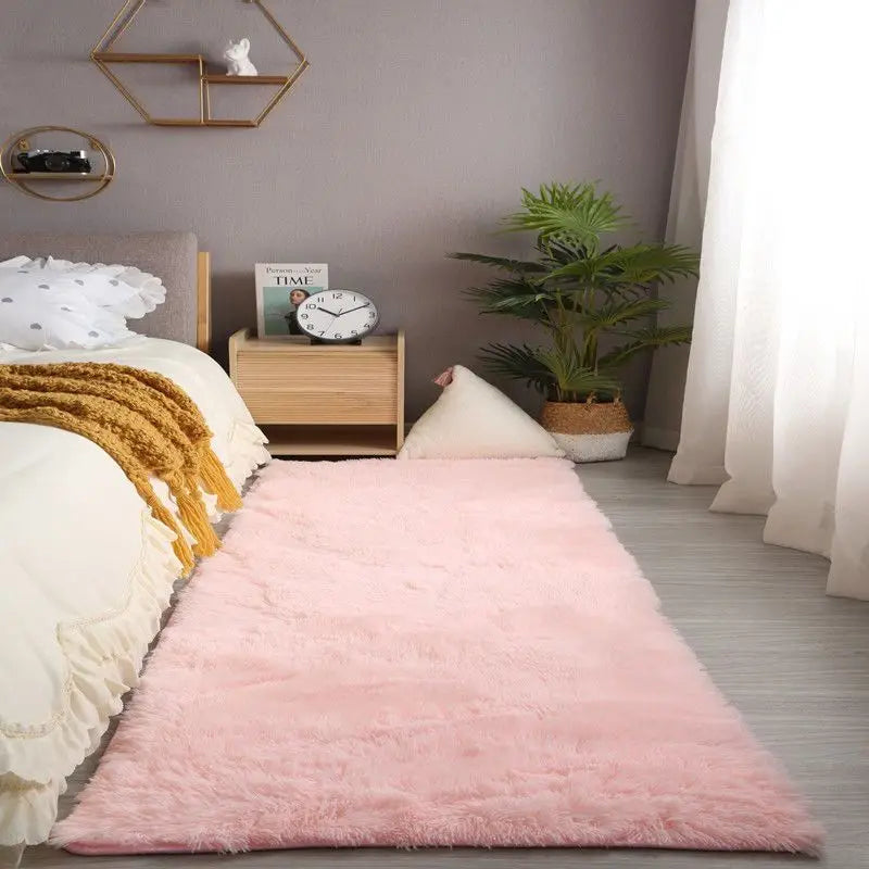 Tapete Felpudo Rosa Luxo – Conforto Máximo para Sala e Quarto