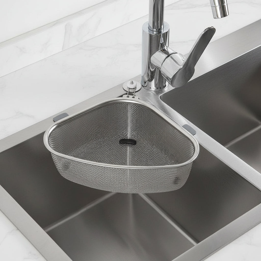 Cesto Coletor de Pia em Aço Inox – Filtro para Restos de Alimentos e Lavar Vegetais