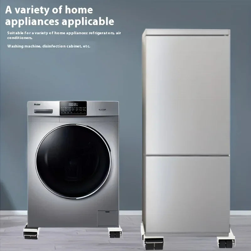 Suporte Ajustável em Aço Inoxidável para Máquina de Lavar e Geladeira – Alta Resistência até 300 kg