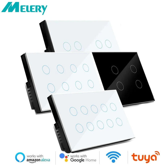Interruptor Smart Wi-Fi Melery Touch – 1 a 10 Botões, Compatível com Alexa, Google Home e Tuya