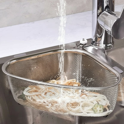 Cesto Coletor de Pia em Aço Inox – Filtro para Restos de Alimentos e Lavar Vegetais
