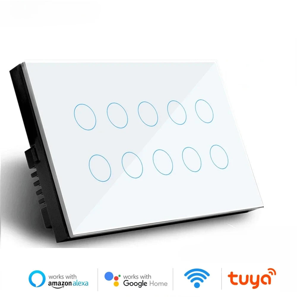 Interruptor Smart Wi-Fi Melery Touch – 1 a 10 Botões, Compatível com Alexa, Google Home e Tuya