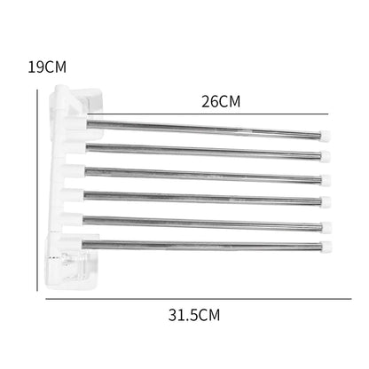 Suporte Giratório para Toalhas de Banheiro – Organização Inteligente Sem Furos