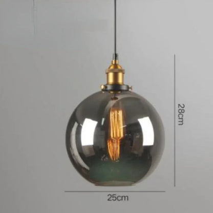 Luminárias Pendente Vidro Âmbar Retrô – Design Industrial Moderno