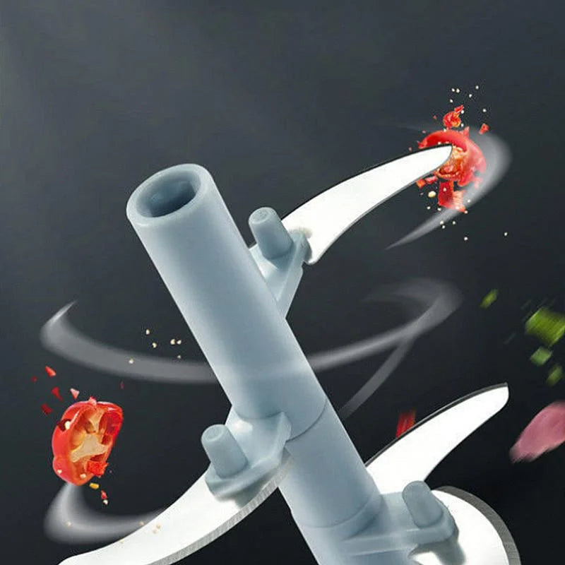 Mini Processador Manual de Alimentos – Triturador com Cordão Retrátil para Alho, Cebola e Temperos