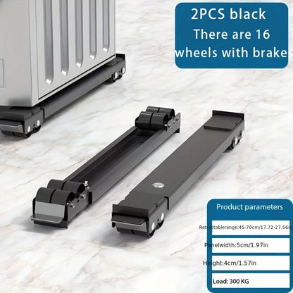 Suporte Ajustável em Aço Inoxidável para Máquina de Lavar e Geladeira – Alta Resistência até 300 kg