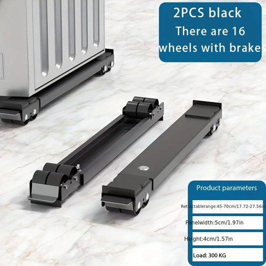 Suporte Ajustável em Aço Inoxidável para Máquina de Lavar e Geladeira – Alta Resistência até 300 kg