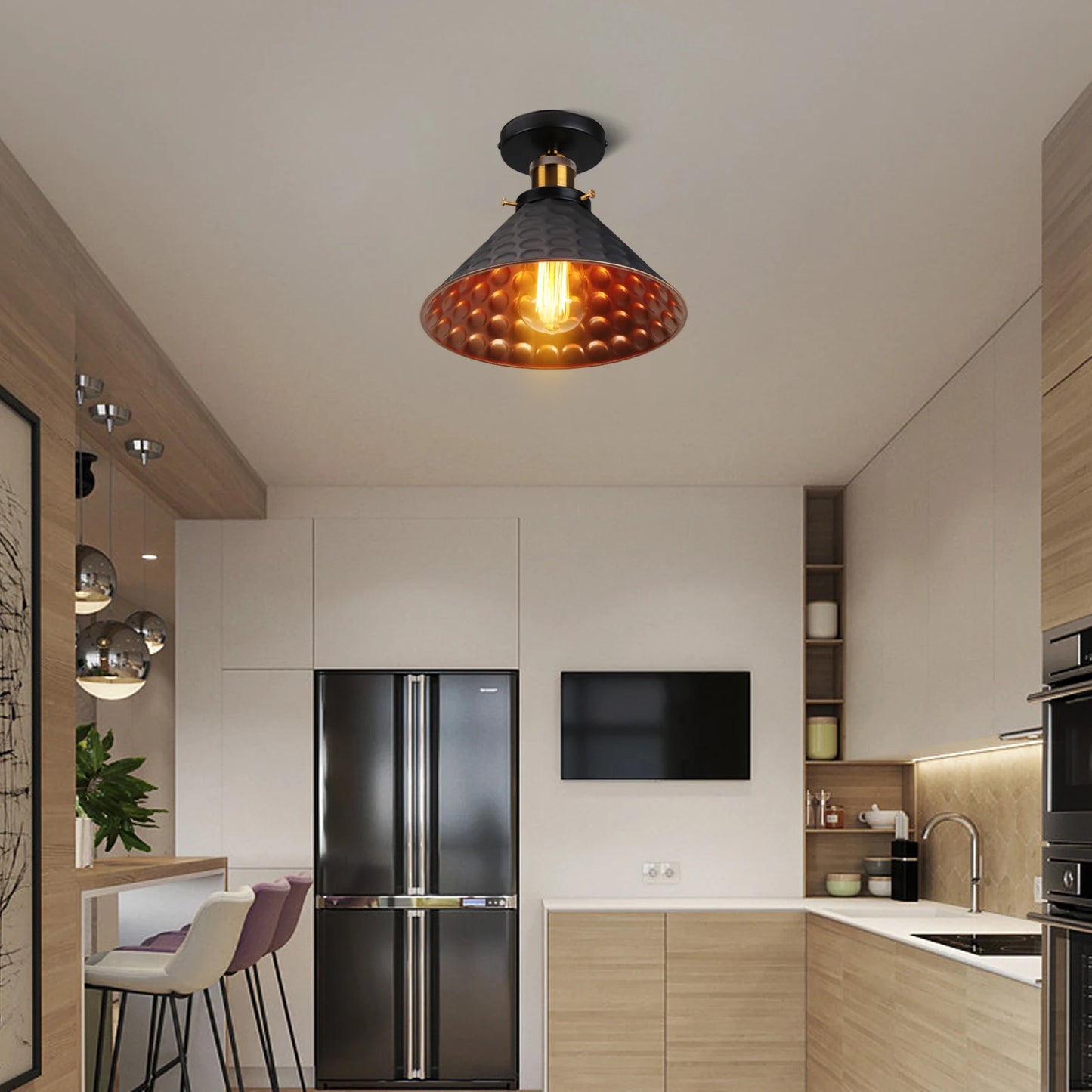 Luminária de Teto Retrô Industrial Estilo Loft Decozy: Design que Transforma Ambientes