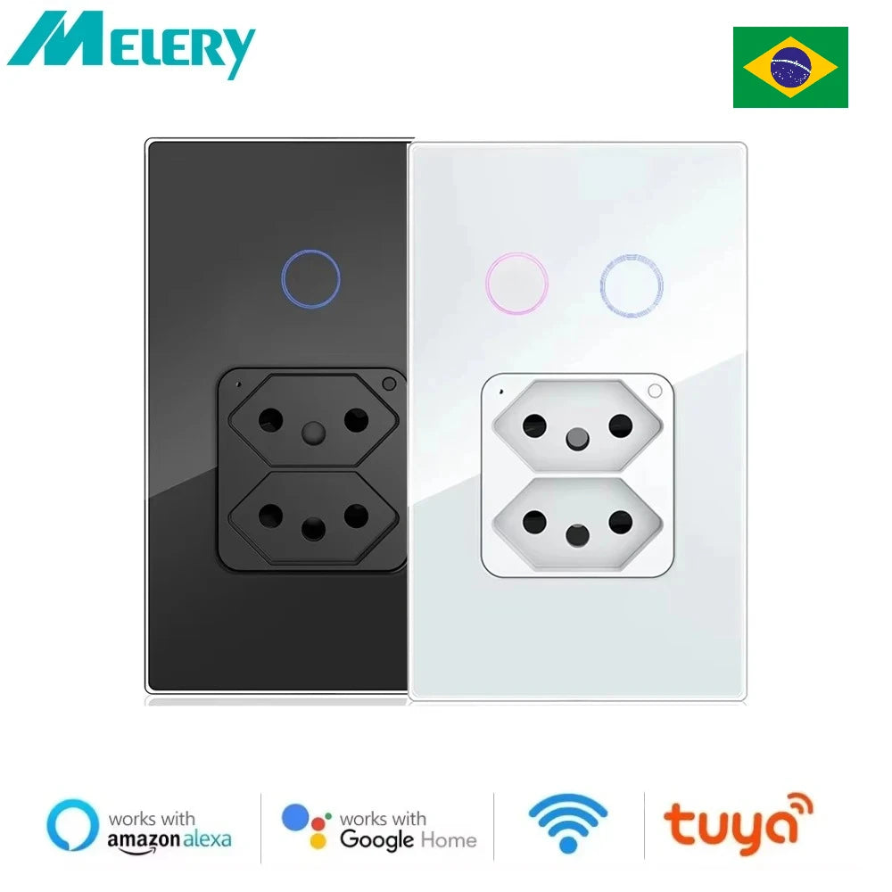 Melery Tomada Inteligente de Parede com Wi-Fi