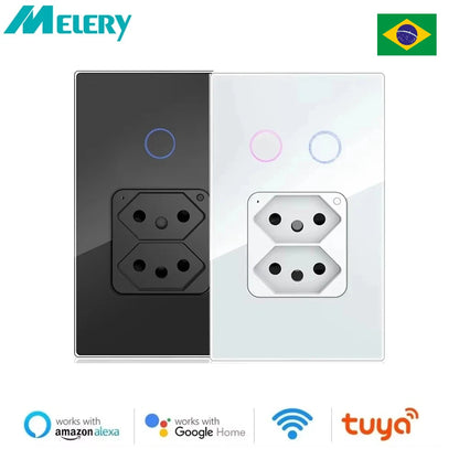 Melery Tomada Inteligente de Parede com Wi-Fi