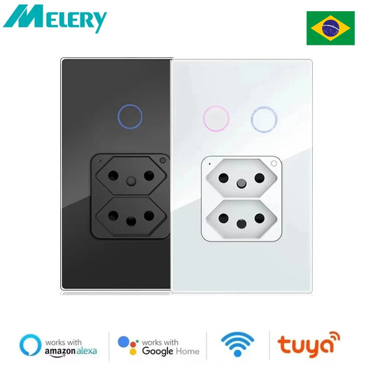 Melery Tomada Inteligente de Parede com Wi-Fi